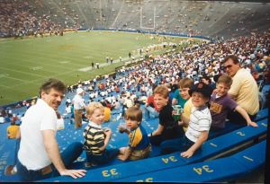 Mike and Ron with the boys at the UofM Spring Game