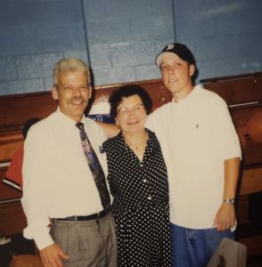 Mike, Grandma Evy, and Thom