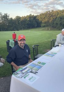Sam Vowell at the registration table