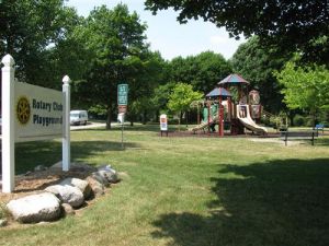 Rotary Park and play-scape provided by Plymouth Rotary Foundation